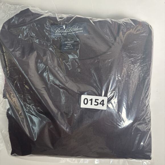 Vtg Brooks Brothers Men’s XL Burgundy Merino Wool Crewneck Sweater - Picture 11 of 11